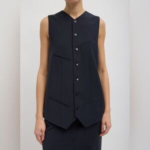 Tibi Tropical Wool Easy Vest